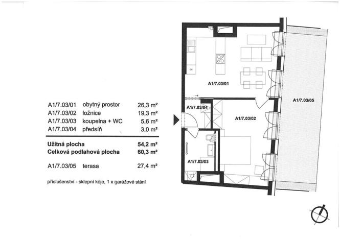 Pronájem bytu 2+kk, Brno, Trnitá, 105 m2