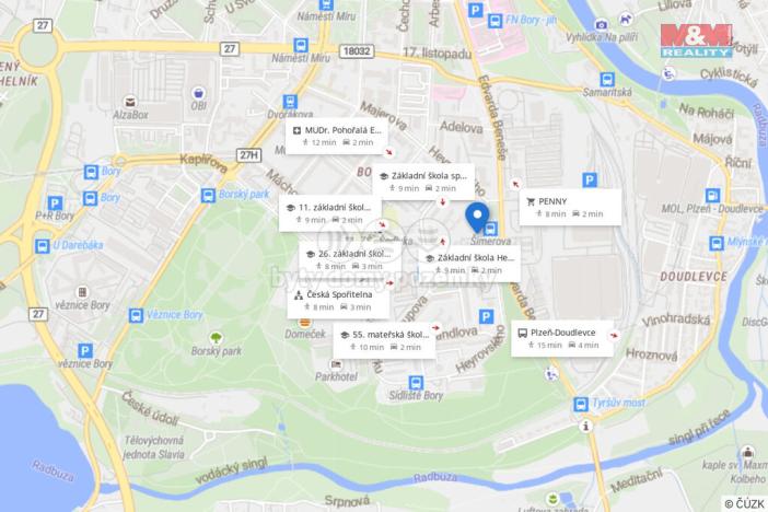 Prodej bytu 1+kk, Plzeň - Doudlevce, Heyrovského, 20 m2