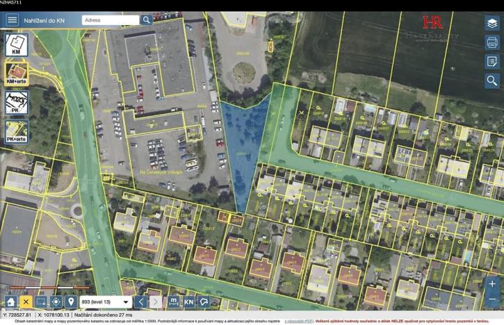 Prodej pozemku pro bydlení, Benešov, Hrubínova, 1231 m2