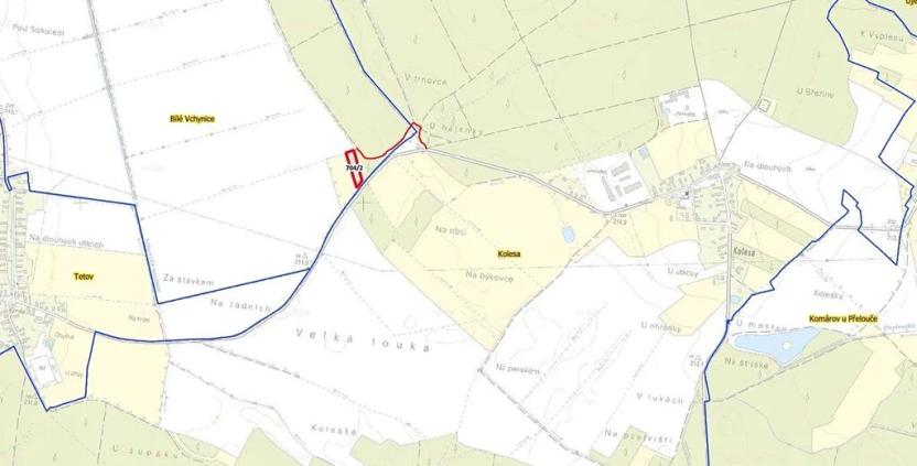 Prodej podílu louky, Kladruby nad Labem, 1650 m2