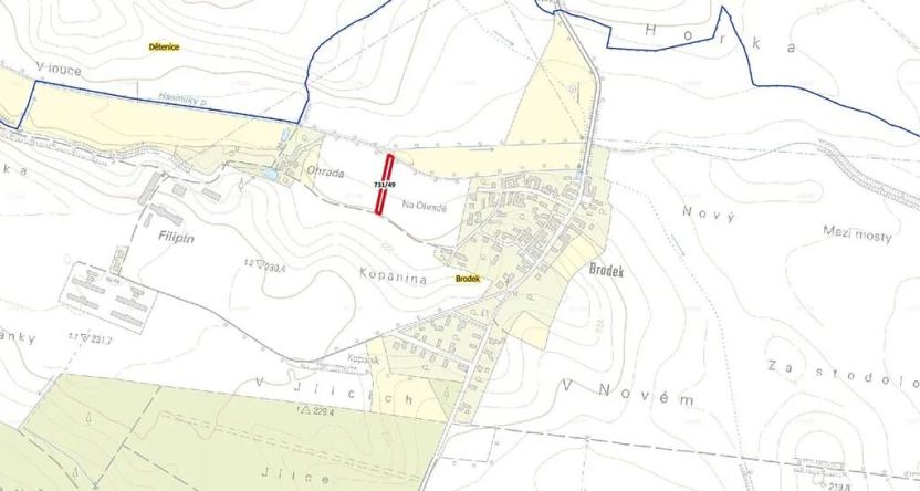 Prodej pole, Dětenice, 1391 m2