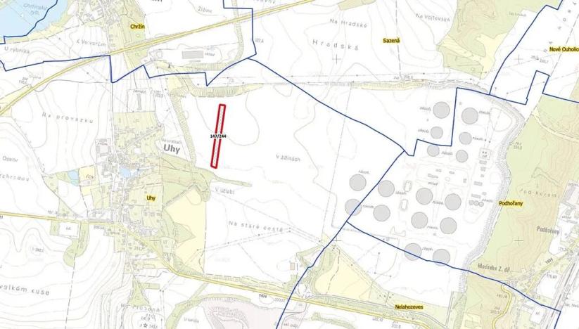 Prodej pole, Uhy, 9782 m2