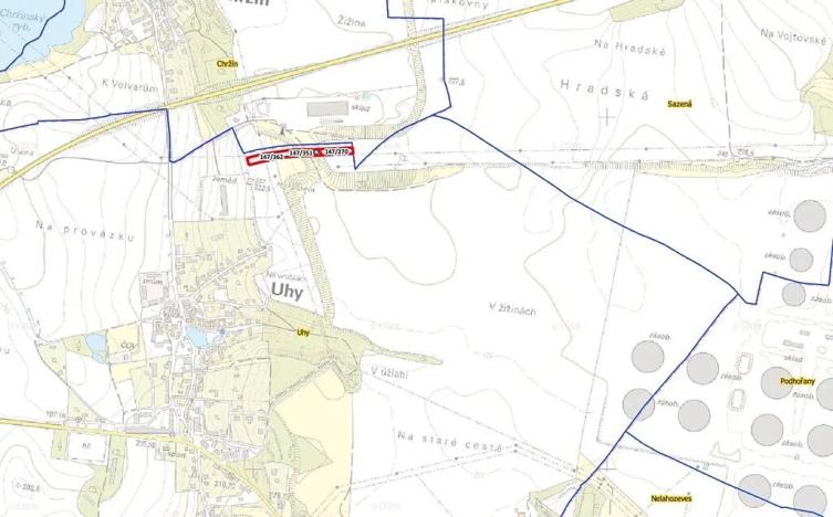 Prodej pole, Uhy, 5708 m2