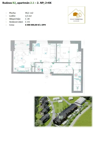 Prodej bytu 2+kk, Černý Důl, 64 m2