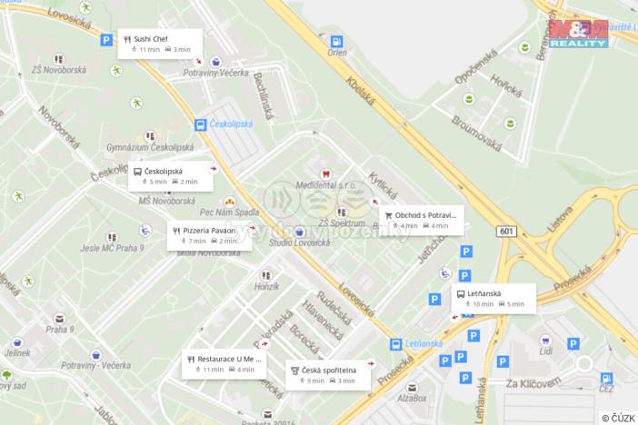Pronájem bytu 1+kk, Praha - Prosek, Kytlická, 41 m2