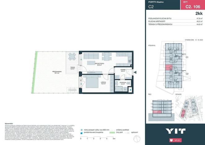 Prodej bytu 2+kk, Kladno, Ke stadionu, 48 m2