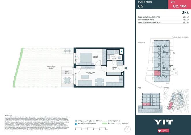 Prodej bytu 2+kk, Kladno, Ke stadionu, 48 m2