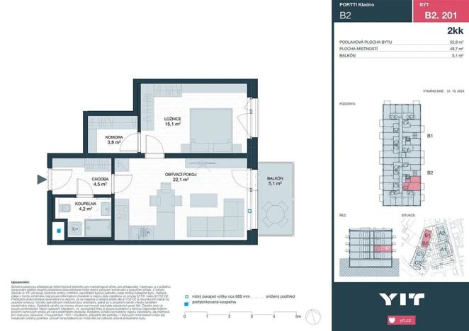 Prodej bytu 2+kk, Kladno, Ke stadionu, 53 m2