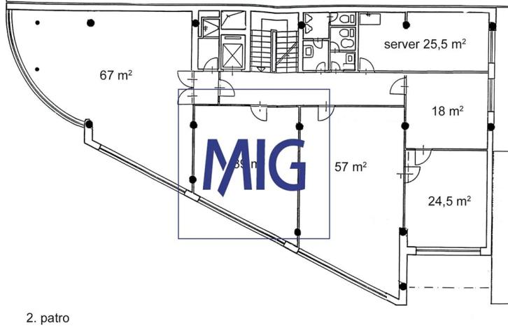 Pronájem kanceláře, Brno, Olomoucká, 57 m2