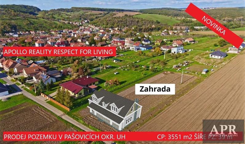 Prodej pozemku pro bydlení, Pašovice, 3551 m2