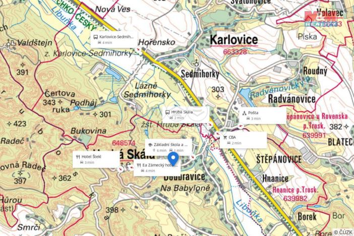 Prodej pozemku pro bydlení, Hrubá Skála, 928 m2