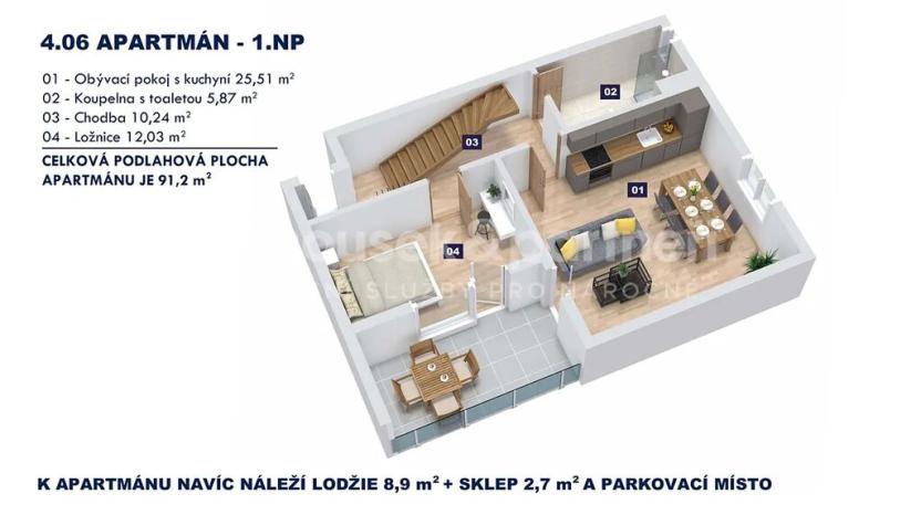 Prodej bytu 4+kk, Vrchlabí, Horská, 91 m2