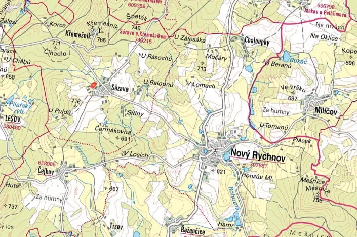 Prodej pozemku pro bydlení, Nový Rychnov, 5562 m2