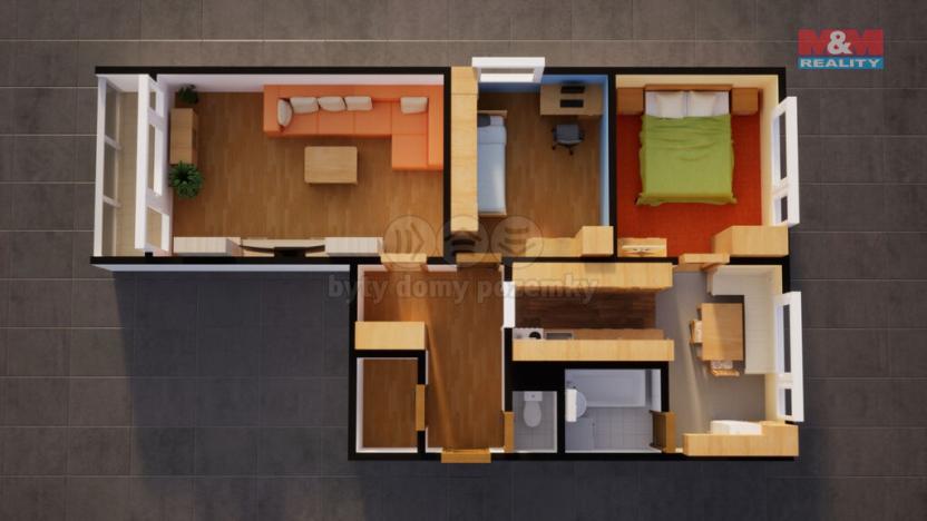 Prodej bytu 3+1, Turnov, Studentská, 67 m2