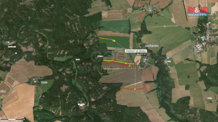 Prodej pole, Slabce - Modřejovice, 62035 m2