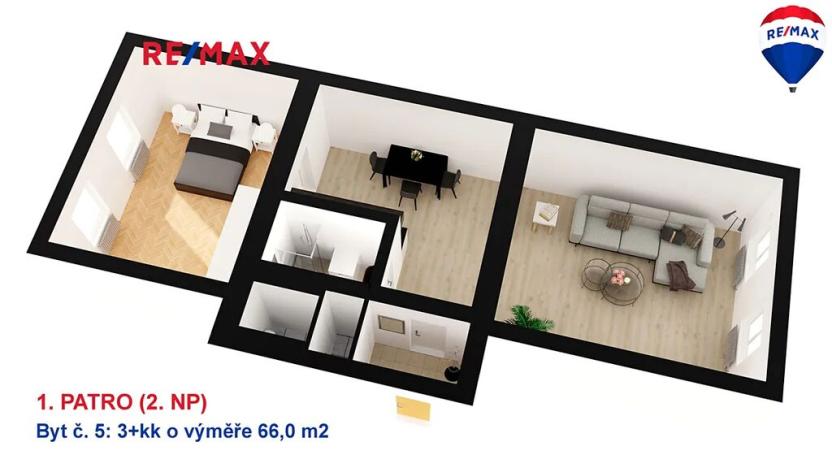 Prodej bytu 3+kk, Česká Lípa, 5. května, 66 m2