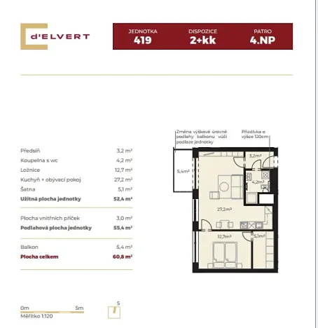 Prodej bytu 2+kk, Brno, Staňkova, 55 m2