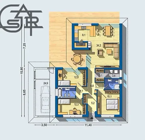 Prodej rodinného domu, Uhersko, 115 m2