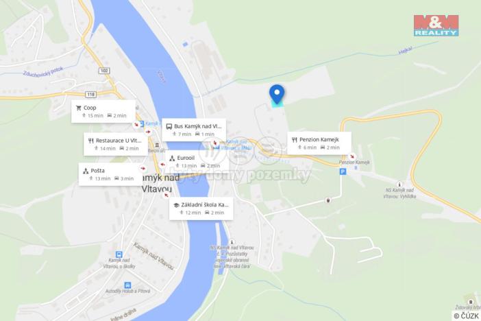 Prodej pozemku pro bydlení, Kamýk nad Vltavou, 1084 m2