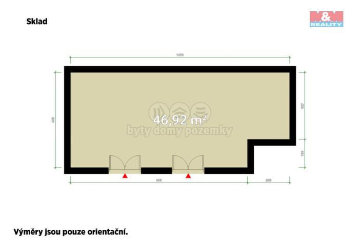 Pronájem skladu, Plzeň, Sousedská, 47 m2