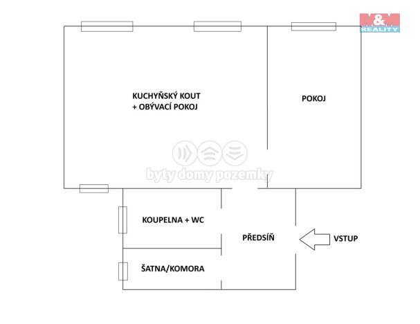 Pronájem bytu 2+kk, Ostrava - Vítkovice, Ruská, 68 m2