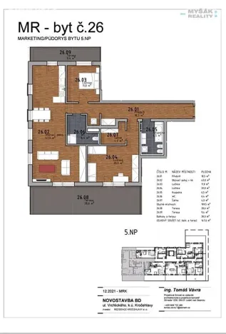 Prodej bytu 3+kk, Kladno, Vrchlického, 148 m2