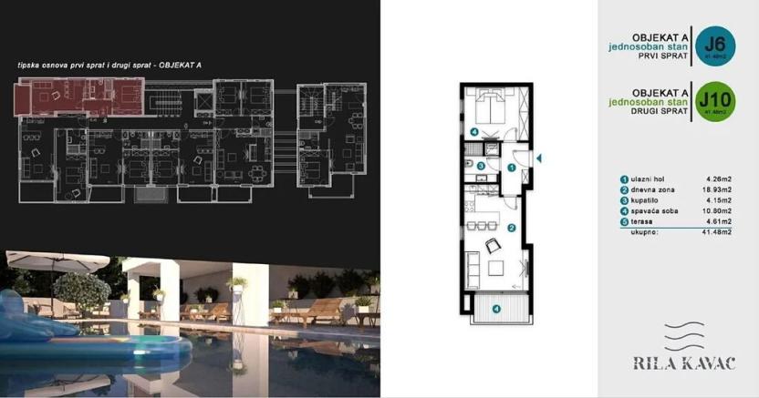 Prodej bytu 2+kk, Кавач, Černá Hora, 33 m2