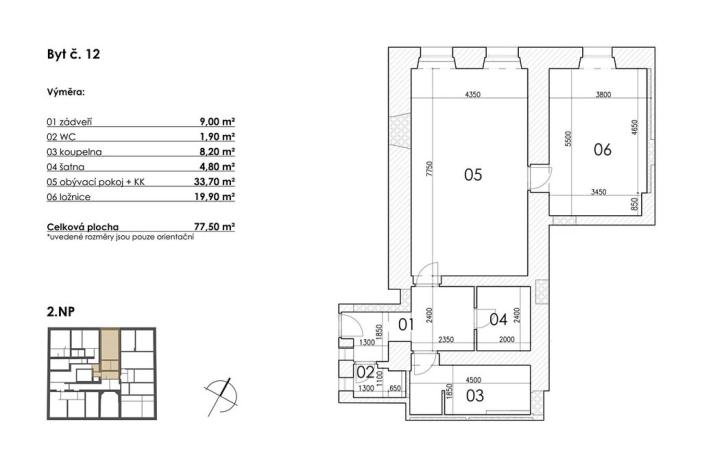 Prodej bytu 2+kk, Postupice, Blanická, 78 m2