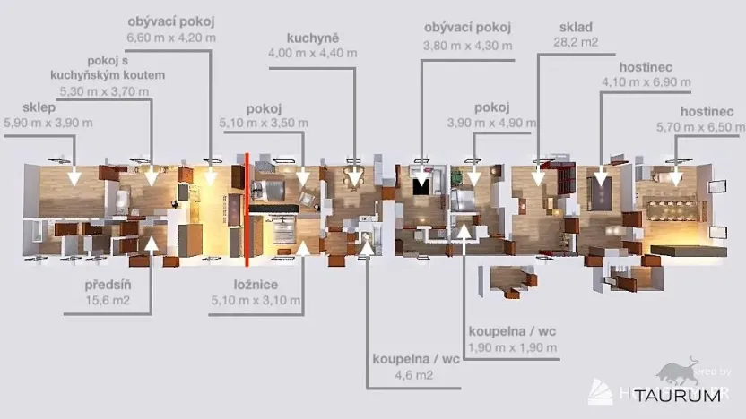 Prodej vícegeneračního domu, Chocenice, 280 m2