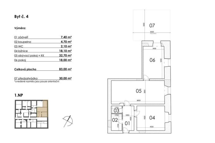 Prodej bytu 3+kk, Postupice, Blanická, 83 m2