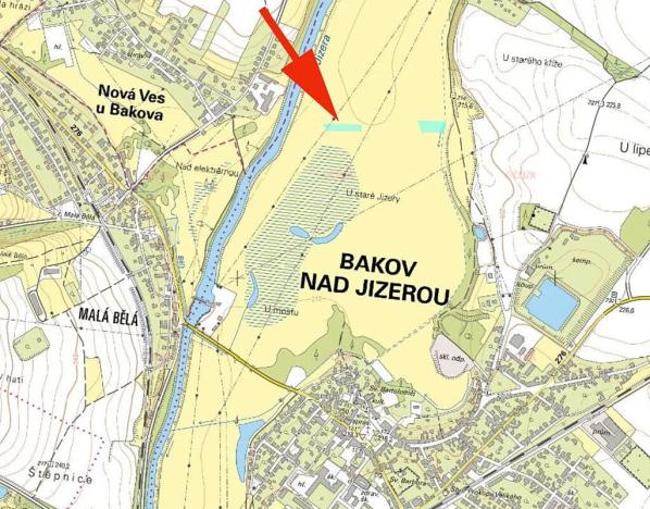 Prodej podílu louky, Bakov nad Jizerou, 1054 m2