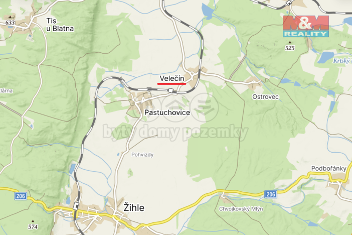 Prodej pole, Velečín, 158931 m2