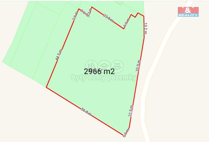 Prodej pozemku pro bydlení, Stará Voda, 2966 m2