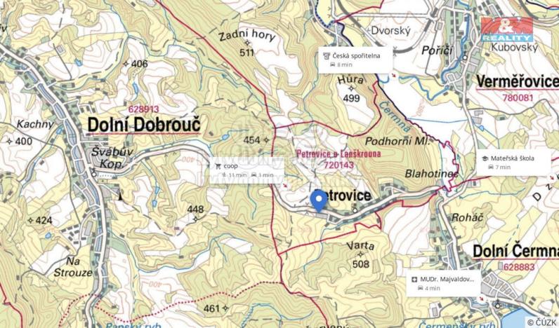 Prodej zahrady, Petrovice, 491 m2