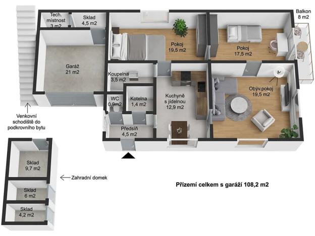 Prodej rodinného domu, Stříbrná Skalice, 211 m2
