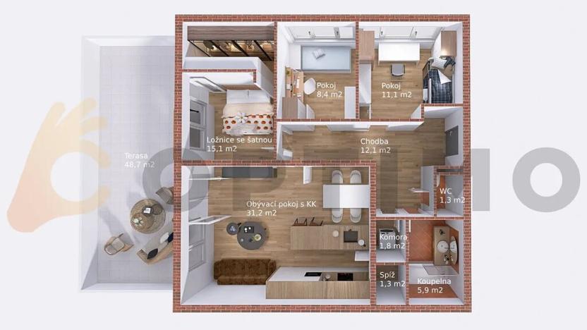 Prodej bytu 4+kk, Roztoky, Tyršovo nám., 143 m2