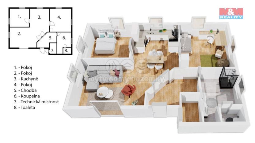 Prodej rodinného domu, Staré Křečany, 88 m2