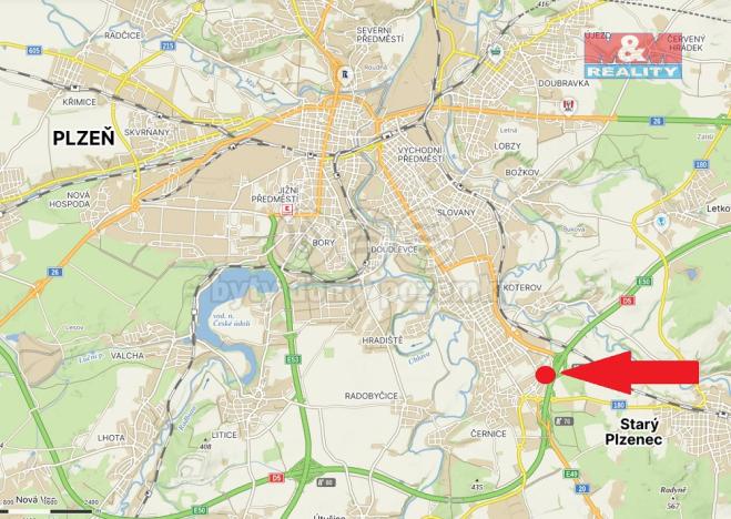 Pronájem komerčního pozemku, Plzeň - Černice, 3600 m2