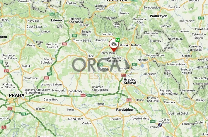 Prodej louky, Mostek, 9209 m2