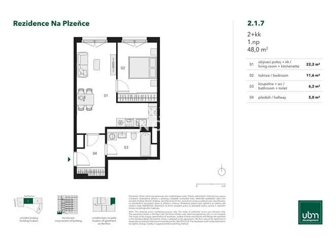 Prodej bytu 2+kk, Praha - Smíchov, Nádražní, 48 m2