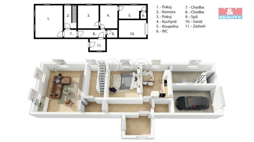Prodej zemědělské usedlosti, Borek - Želejov, 90 m2