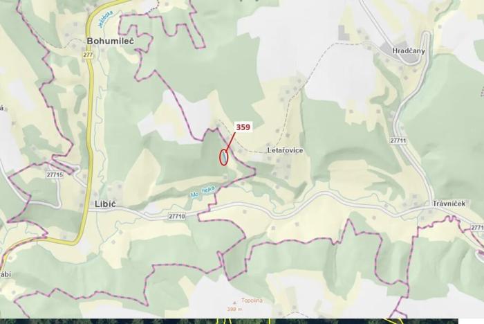 Dražba louky, Český Dub, 513 m2
