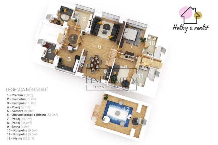 Prodej bytu 3+kk, Praha - Krč, Pod Krčským lesem, 162 m2