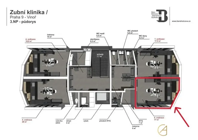 Pronájem ordinace, Praha - Vinoř, Mladoboleslavská, 92 m2