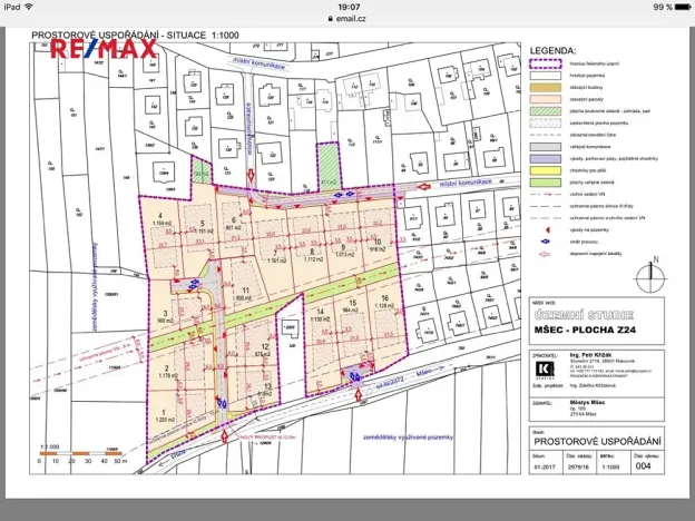 Prodej pozemku pro bydlení, Mšec, 822 m2