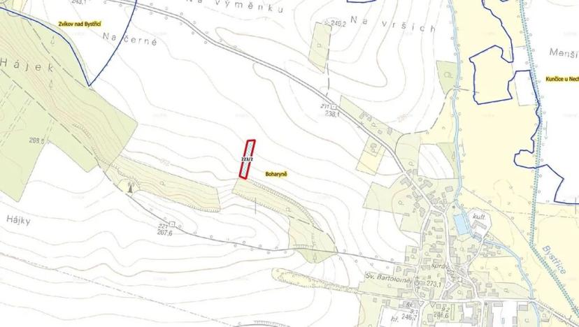 Prodej pole, Boharyně, 2572 m2