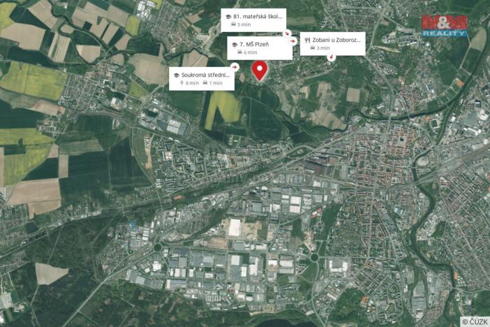 Prodej pozemku pro bydlení, Plzeň, Pod Vinicemi, 2025 m2