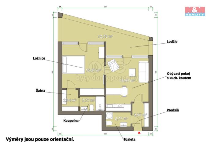 Prodej bytu 2+kk, Železná Ruda - Alžbětín, 55 m2
