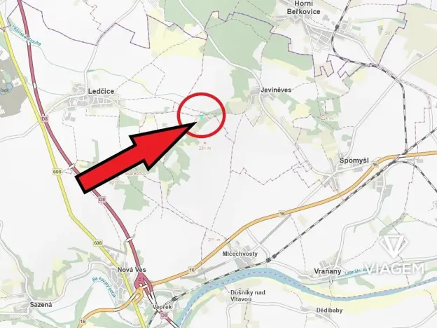 Prodej podílu zahrady, Vraňany, 1503 m2