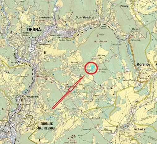 Prodej zahrady, Desná, 5961 m2